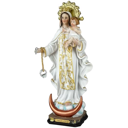 Virgen de la Merced figura religiosa de resin 12 pulgadas miniatura 3