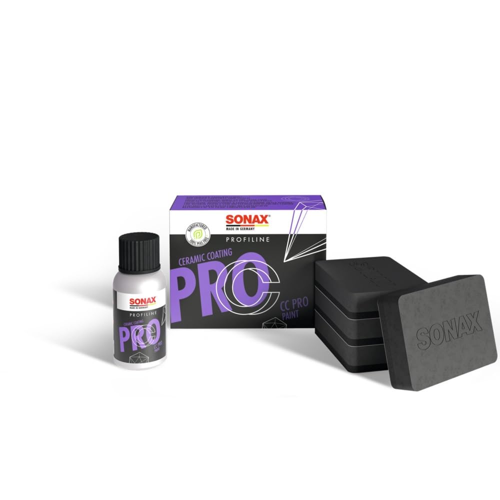 SONAX PROFILINE CeramicCoating CC Pro (50 ml) Keramisches Coating mit hervorragender Standzeit, Hydrophobie und Selbstreinigung für intensivere Farben und maximale Oberflächenglätte | Art-Nr. 02628410