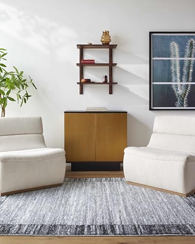 Mark&Day Area Rugs, 5x7 Millet Cottage Pewter Area Rug, Grey