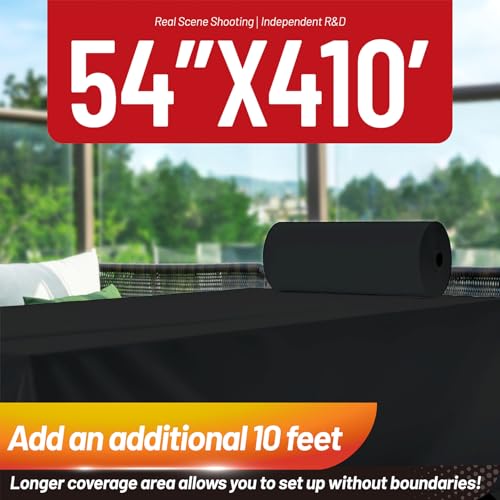 Image of Plastic Tablecloth Roll, 410 Ft x 54 In Plastic Table Cloth Disposable Black Tablecloth Roll Premium PEVA Waterproof Black Table Cover Rolls with Cutter for Banquets, Festivals, Parties, Birthdays