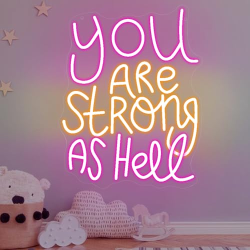 You Are Strong As Here Pink And Red