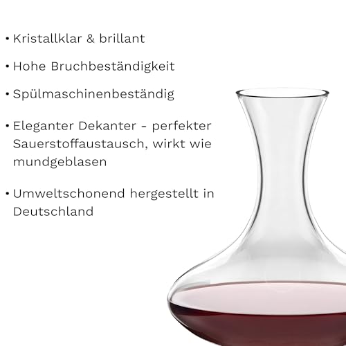Foto von Stölzle Lausitz Weinland Dekanter Rotwein Weinkaraffe Kristallglas 750 ml