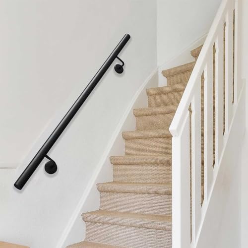 Rampe d'escalier de sécurité design noir mat 450cm de long - 2