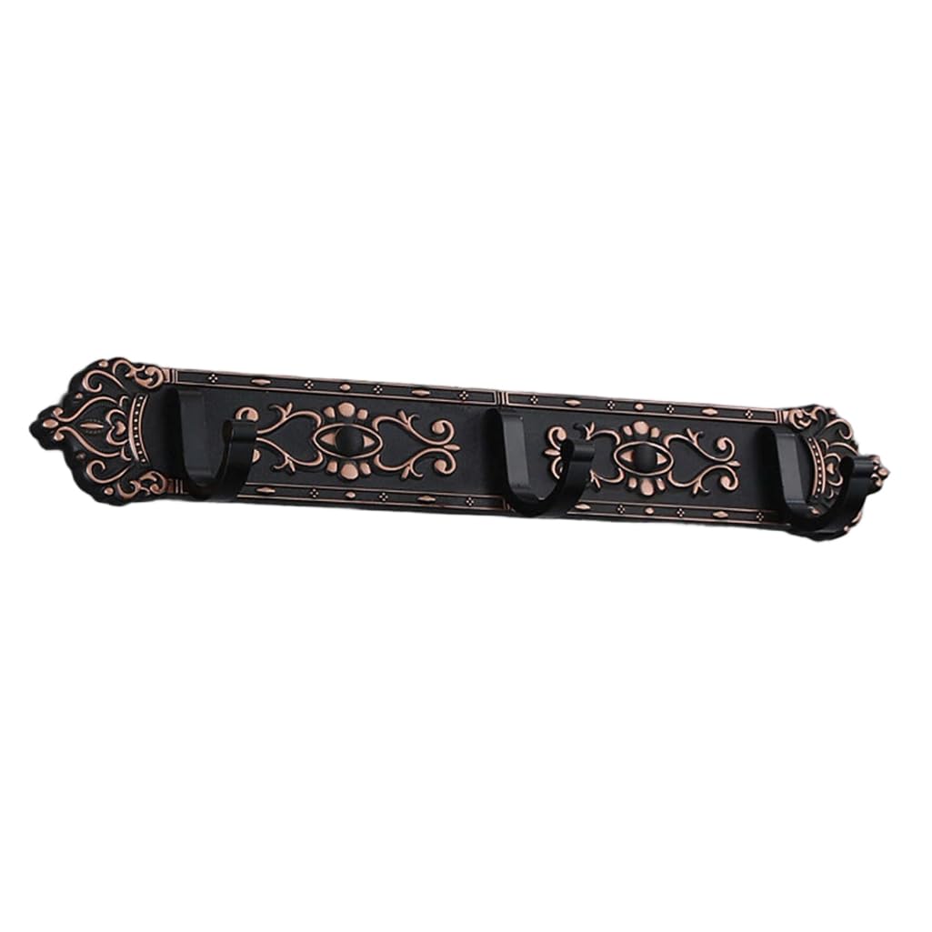 ZHOUXIAO Vintage Metal Coat Rack Wall Mounted with Hooks, Antique Heavy Duty Coat Hook Rail, Hat Robe and Towel Hooks Rack for Bathroom, Entryway, Mudroom 6Hook