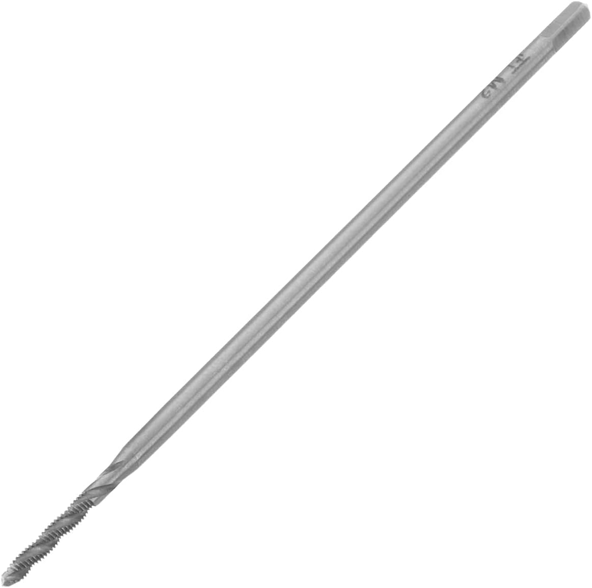 Auniwaig Machine Taps Spiral Flute Tap Uncoated HSS for Tthreading Machine and Electric Drills M2x90mm Pitch 1PCS