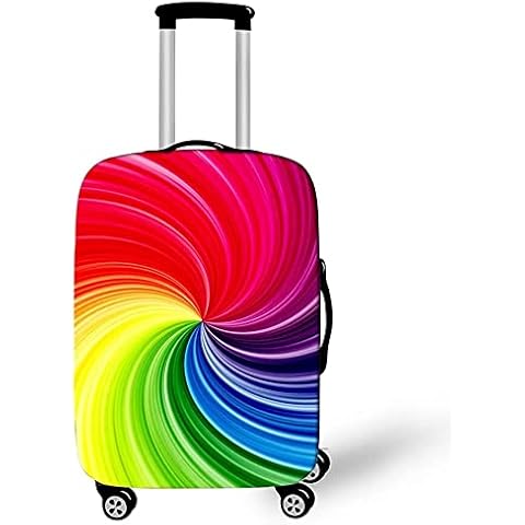 DOTBUY Elastic Travel Suitcase Protector, Reusable Water Resistant Anti-scratch Print Travel Luggage Cover Washable Trolley Case Cover Protector Fits 18-32 Inch Luggage(XL(30-32 inches)Color Rotation) Cover