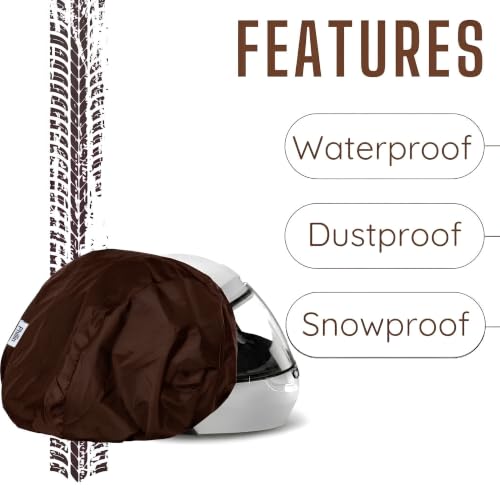 Image of Polyester Helmet Cover - Protects from Dust, Rain, Scratches Dustproof Waterproof Lightweight and Durable Secure Universal Size Storage Bag for Motorcycles Helmets (Pack of 2)