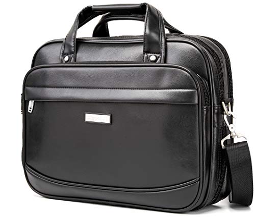 BOSS Aron Maletín de cuero Bolsa de oficina Para los Hombres Clásico Cartera Negocio