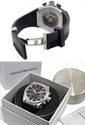 Emporio Armani AR4902 Super Meccanico Limited Black Chronograph Watch :  Amazon.co.uk: Watches