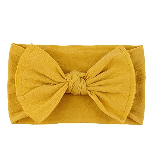 QandSweet Baby Nylon Headbands Newborn Bows Soft Head Wraps for Infant Toddler Girls 12-Pack3