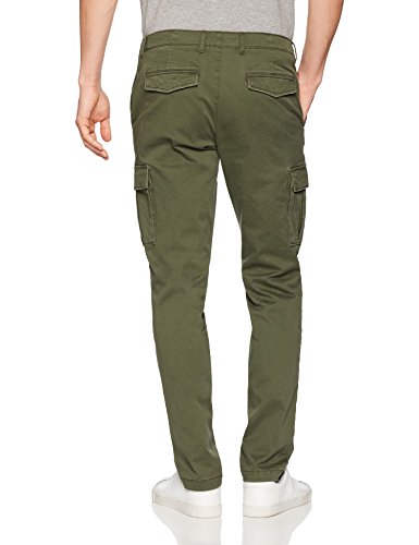 Goodthreads Men's Slim-Fit Vintage Comfort Stretch Cargo Pant, Dark Green, 28W X 32L #TOP2