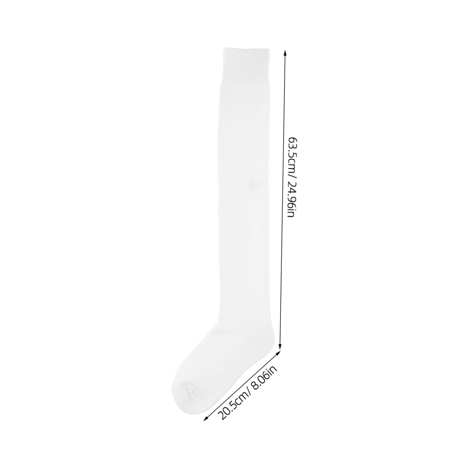 BESPORTBLE Men's Over Calf Socks White Fencing Socks Compression Elastic Breathable for Men Youth Women