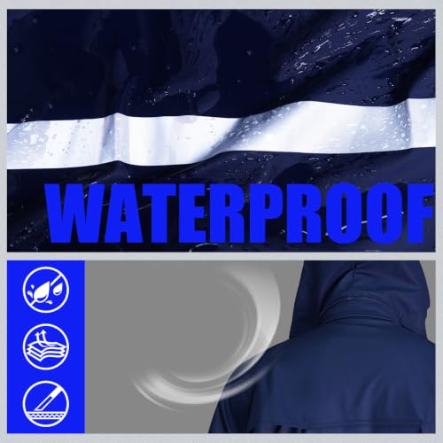 Image of Rizzon Rain Suits for Men Women Waterproof Heavy Duty Rain Gear Hi-Vis Rain Jacket & Pants for Fishing, Camping