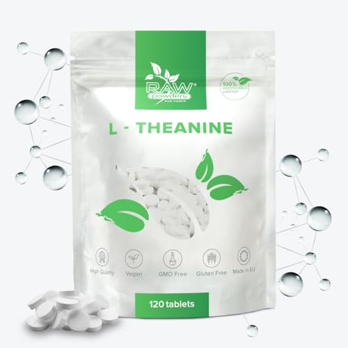 L Teanina 200 Mg 120 Comprimidos Alta Dosis - Preparado Nootrópico de L Teanina - Vegano y Vegetariano - Comprimidos de Concentración - Potenciador Energético - Sistema Nervioso