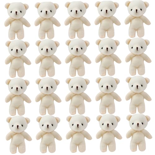 Mini ours en peluche en lot de 20 pour cadeaux d'invités originaux