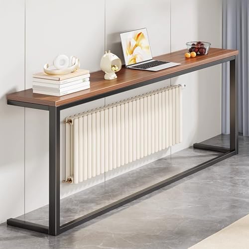 GMBAYUE Cubreradiadores Modernos, Estante for Libros Adorno, Mesa Auxiliar Minimalista, Mesa de Entrada contra la Pared, Mesa de Exhibición for Pasillo, Sala de Estar, Recibidor.(15x120cm/5.9x47in)