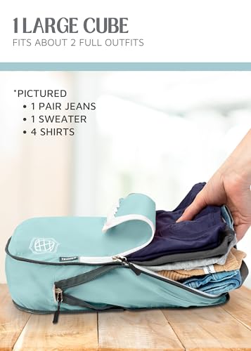 Image of TRIPPED Travel Gear Compression Packing Cubes Travel Luggage Backpack Organizer Cubes for Clothes 2 Piece