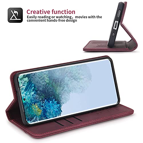 COCOMC Capa Samsung Galaxy S20 FE Case Flip Kickstand Suporte para 5 Cartões Carteira de Couro de De