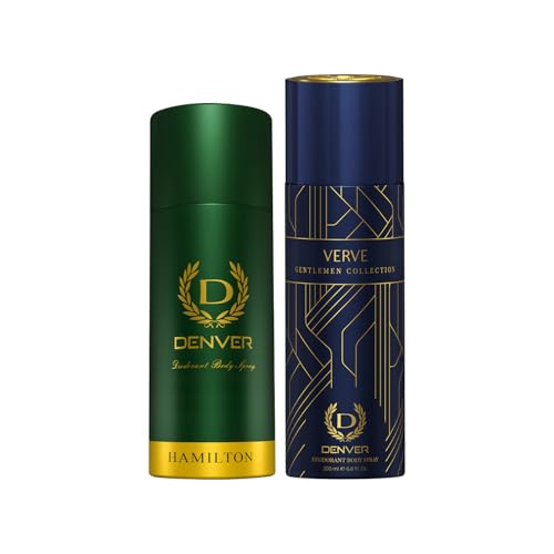 Image of Denver Hamilton 150 ML & Verve 200 ML Deodorant For Men, Pack of 2 | Long lasting Deodorant
