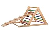 triangulo pikler edad Rampa para acompañar al triángulo pikler, balancín, triángulo modificable. Reversible con los destrezas, lisa para usarla como tobogán , psicomotricidad o escalada libre y por el otro lado, con escalones de escalada. 30*115 cm