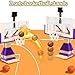 Cabeeskii Basketball Playset Building Blocks, Basketball Court Baseplate Brick with Basketball Stands, launchers Bricks, 2 Basketballs, Building Bricks Set Compatible with Major Brands