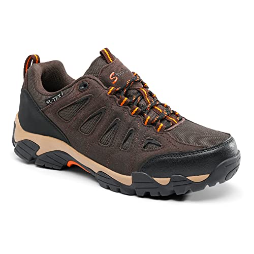 Image of SHULOOK Men's Waterproof Hiking Shoes Lightweight Anti Slip Outdoor Ankle Boots Breathable Hike Trekking Trails Shoe