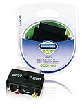 Design a spina stampata. Bandridge SCART Audio Video Adapter 3x RCA, 1x S-Video Nero