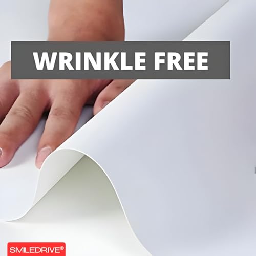 Image of SMILEDRIVE Photography Background Sheets 60 x 120 cm - White | Waterproof Wrinklefree PVC Material