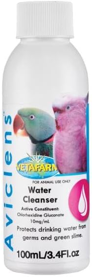 Aviclens Liquid Water Cleaner & Purifier for All Birds, 8 Fl Oz, Clear