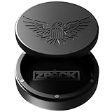 Magnetic Zyn Metal Can, Holder, Metal Container, Carved Tin with Magnetic Closure, Aluminum Container, Slim Pouch Can, Gift for Him – Engraved Eagle Logo, Black