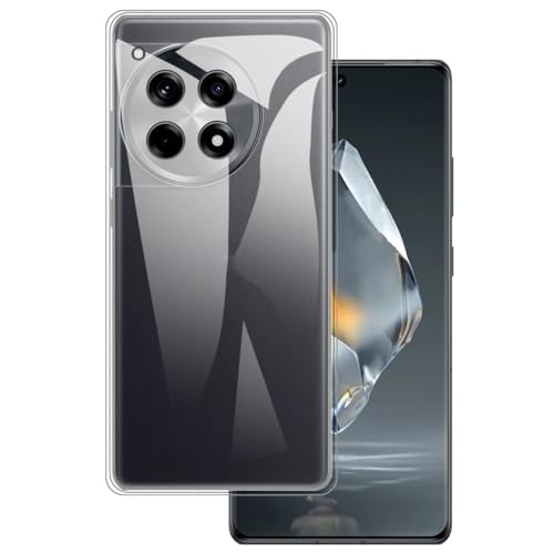 OAGELIM �P�[�X Oneplus 12R 5G �Ƃ̌݊������� Case �ϏՌ�TPU�\�t�g�t���L�V�u���W�F���ی�d�b�J�o�[ �σX�N���b�`���~���^���[���x���̑ϗ��� (�N���A)