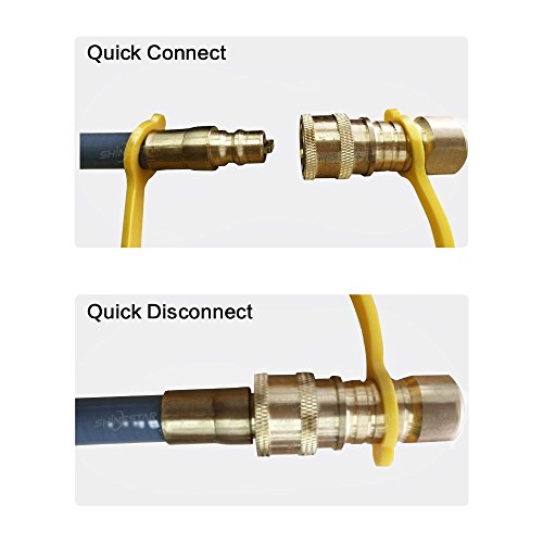 Shinestar 12 Feet Natural Gas Hose With 3/8Inch Quick Disconnect For Most Grill, Fire Pit, Patio Heater, Pizza Oven #TOP2