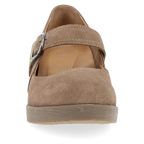 Image of Dansko Sandy Wedge Mary Jane for Women - Durable Waterproof Leathers and Leather-Stacked Heel - Adjustable Hook & Loop Strap with Buckle Detail