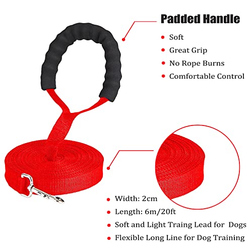 Longe pour chien 50m robuste de qualité supérieure rouge - 3