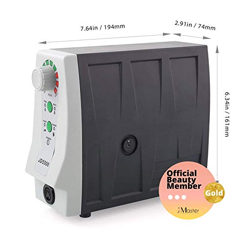 Profi Nagelfräser für Gelnägel 35000 - JSDA® JD5500 elektrische Nagelfeile Für Nagelstudio & Privat, Leise wenig… – Bild 3