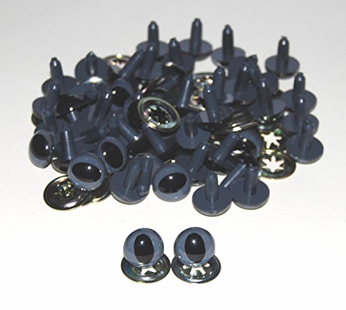 celloexpress Grey Cats Crystal Eyes with Metal Backs - 7.5mm - Safety Eyes for Soft Toys or Teddy Bears - Pack of 50 Pairs