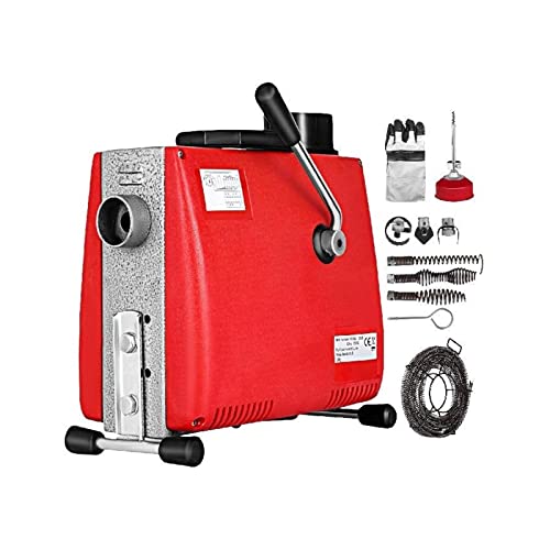 Máquina de limpieza de tuberías 250W, Desatascador de tuberías 400RPM, Desatascador de tuberías eléctrico Diámetro del tubo 20-100mm, Desatascador de tuberías,Seguro de seguridad