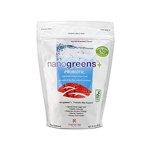 Biopharma Scientific NanoGreens + Probiotic Fruit and Vegetable Superfood Powder | Natural Strawberry Flavor | 30…