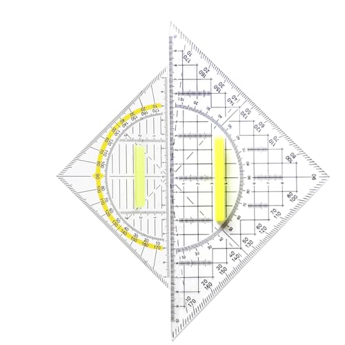 BinXiaoQin 2-Stück Geodreieck Mit Griff Geodreieck Klein Geodreieck Flexibel Geodreieck Groß Dreieck Flexibel Geometrie Griff Groß Dreieck