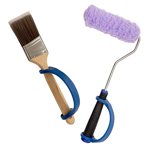 Eazyhold Navy Silicone Universal Cuff, Large To X-Large Hands, Fits Adaptive Eating And Weighted Utensils, Foam Tubing, Thick Easy Grip Handles, Grooming, Daily Living Aid 2-Pack 8" #TOP6