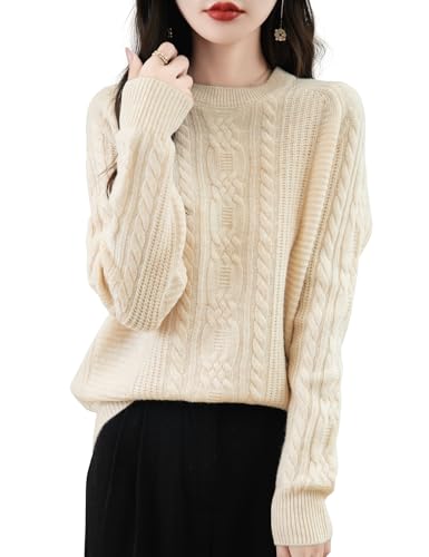 Chanyarn Women's 100% Merino Wool Crew Neck...