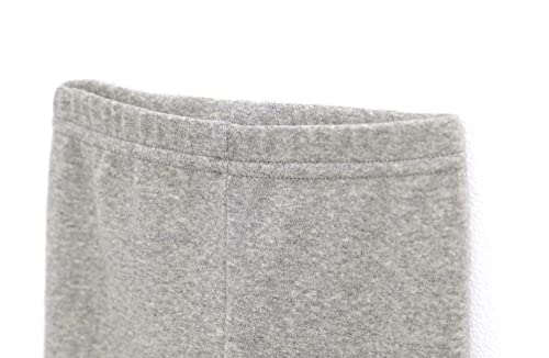 Ozkiz 'Lulu Lala' Lace Edge Cotton Casual Leggings for Girls Toddler Little Kids 3-7 Years Melange, Ivory, Pink2