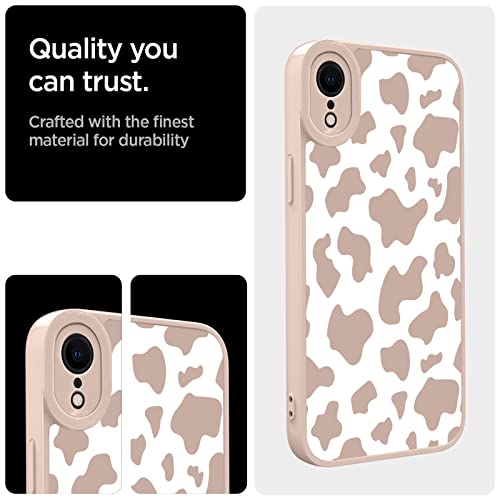 Ook Compatible With Iphone Xr Case Cute Cow Print Fashion Slim Lightweight Camera Protective Soft Flexible Tpu Rubber For Iphone Xr With [Screen Protector]-Pink #TOP1