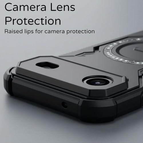 Image of ShieldTech Back Cover Case for Apple iPhone Air (17 Air) | 360 Protection Mobile Phone Case Mag-Safe | Camera Protection | i Phone Air Back Cover | iPhoneAir - Black TPU+PC