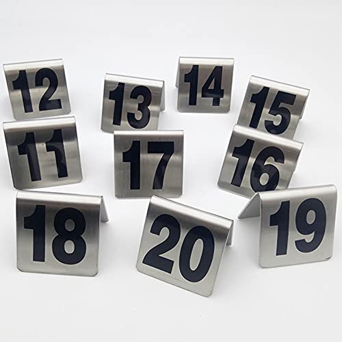 Numéro de table double face en inox pour organiser vos banquets et buffets