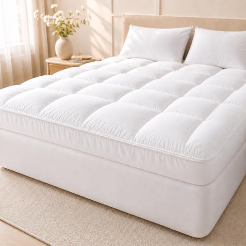 Image of SafeRest CloudGuard - Twin Size Hybrid Mattress Protector & Pad (Extra Padded) - Waterproof Quilted Pillow Top Mattress Cover - Thick, Plush & Fitted Mattress Topper for Bed