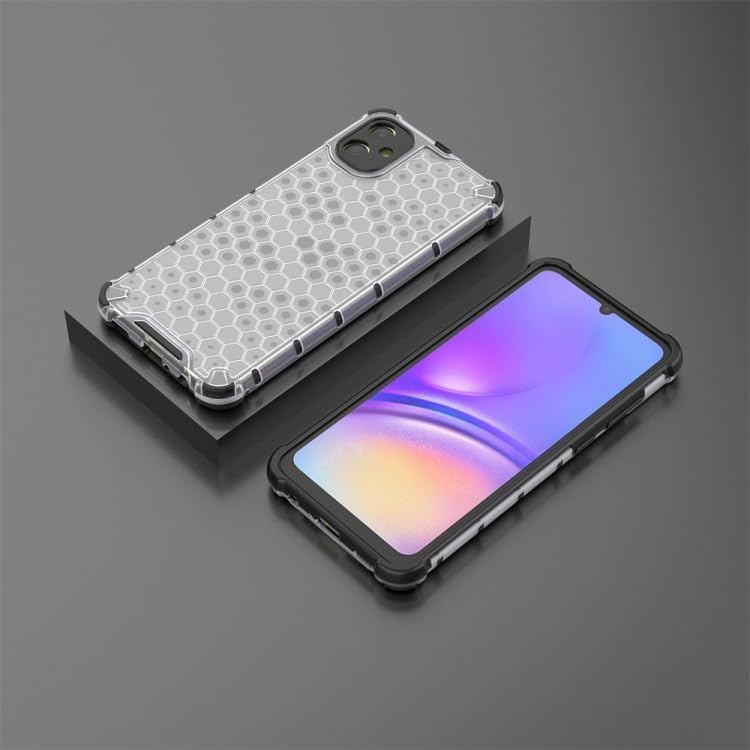 Image of Lustree TPU Honey Comb Armor Shock Proof Back Cover for for Samsung Galaxy A05 4G (Transparent)