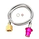 Soda Machine CO2 Adapter Quick Connection Hose Direct Connection from CO2 Tank to Soda Machine, Compatible with Terra Art Gaia Duo Aqua Fizz Machine that Use Pink CO2 Cylinder