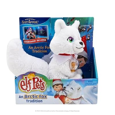 Elf Pets: an Arctic Fox Tradition - Huggable Elf Pet Arctic Fox Stuffed Animal - Includes Beautifully Illustrated Hardbound Storybook, Mini Snow Globe Charm and Official Adoption Certificate.