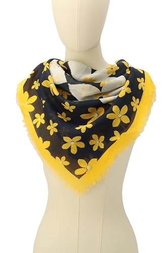 kate spade new york Women's Summer Blooms Large Square Scarf, Stylish & Lightweight Fashion Accessory2